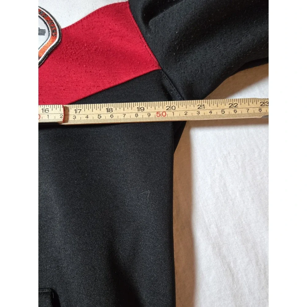 True Religion Mens Small Full‎ Zip Sweatshirt/Jacket Black/Red Logo Patch